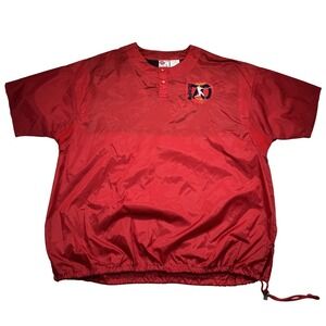 Mark McGwire Jacket Sz Large Red 70 Homerun Embroidered Short Sleeve Vintage